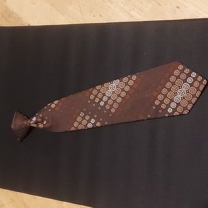 1970s Clip On Tie Octagon & Dot Stripes